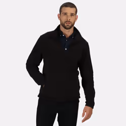 Regatta Professional Mens Plain Micro Fleece Full Zip Jacket (Layer Lite) - S, Black