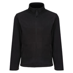 Regatta Professional Mens Plain Micro Fleece Full Zip Jacket (Layer Lite) - L, Black