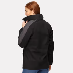 Regatta Womens/Ladies Defender III 3-In-1 Jacket  (Waterproof & Windproof) - 8, Black/Sealgrey