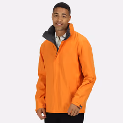 Regatta Mens Standout Ardmore Jacket (Waterproof & Windproof) - 2XL, Sun Orange/Seal Grey