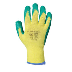 Portwest Fortis Grip Gloves (A150) / Workwear / Safetywear - M, Yellow/ Green