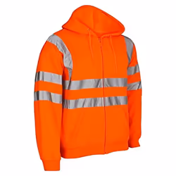 Yoko Mens High Visibility Pull-Over Hoodie - L, Orange