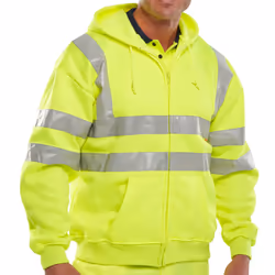 Yoko Mens High Visibility Pull-Over Hoodie - L, Yellow