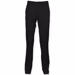 Front Row Mens Cotton Rich Stretch Chino Trousers - 28R, Black