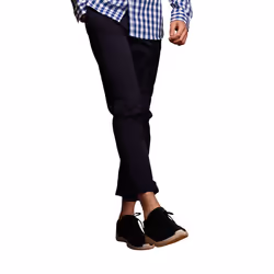 Front Row Mens Cotton Rich Stretch Chino Trousers - 32R, Navy