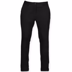 Front Row Womens/Ladies Cotton Rich Stretch Chino Trousers - L, Black