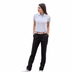 Front Row Womens/Ladies Cotton Rich Stretch Chino Trousers - L, Black