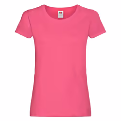 Fruit Of The Loom Womens/Ladies Short Sleeve Lady-Fit Original T-Shirt - XS, Fuchsia