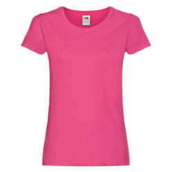 Fruit Of The Loom Womens/Ladies Short Sleeve Lady-Fit Original T-Shirt - XS, Fuchsia