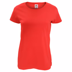 Fruit Of The Loom Womens/Ladies Short Sleeve Lady-Fit Original T-Shirt - XS, Red
