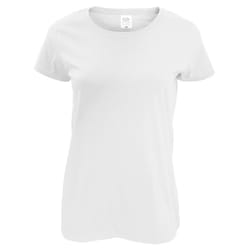 Fruit Of The Loom Womens/Ladies Short Sleeve Lady-Fit Original T-Shirt - L, White