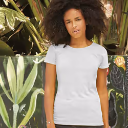 Fruit Of The Loom Womens/Ladies Short Sleeve Lady-Fit Original T-Shirt - XL, White