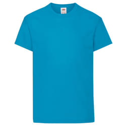 Fruit Of The Loom Childrens/Kids Original Short Sleeve T-Shirt - 12-13 Years, Azure Blue