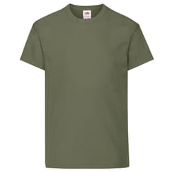 Fruit Of The Loom Childrens/Kids Original Short Sleeve T-Shirt - 12-13 Years, Classic Olive