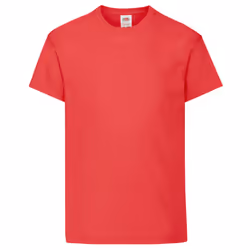 Fruit Of The Loom Childrens/Kids Original Short Sleeve T-Shirt - 12-13 Years, Red