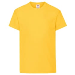 Fruit Of The Loom Childrens/Kids Original Short Sleeve T-Shirt - 3-4 Years, Sunflower