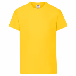 Fruit Of The Loom Childrens/Kids Original Short Sleeve T-Shirt - 12-13 Years, Yellow