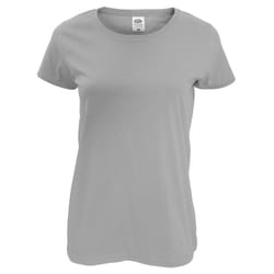 Fruit Of The Loom Womens/Ladies Short Sleeve Lady-Fit Original T-Shirt - XS, Heather Grey