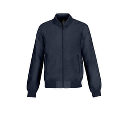 B&C Mens Trooper Lightweight Hooded Bomber Jacket - L, Navy/ Neon Green
