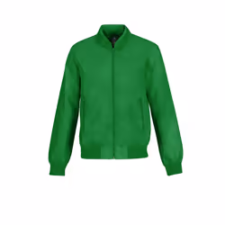 B&C Mens Trooper Lightweight Hooded Bomber Jacket - L, Real Green/ Neon Orange