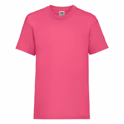 Fruit Of The Loom Childrens/Kids Unisex Valueweight Short Sleeve T-Shirt - 7-8, Fuchsia