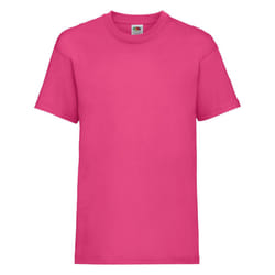Fruit Of The Loom Childrens/Kids Unisex Valueweight Short Sleeve T-Shirt - 12-13, Fuchsia