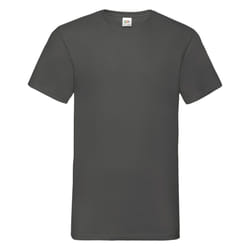 Fruit Of The Loom Mens Valueweight V-Neck, Short Sleeve T-Shirt - 2XL, Light Graphite