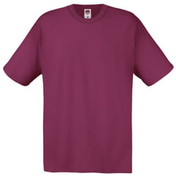 Fruit Of The Loom Mens Screen Stars Original Full Cut Short Sleeve T-Shirt - XL, Burgundy