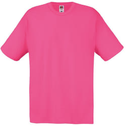 Fruit Of The Loom Mens Screen Stars Original Full Cut Short Sleeve T-Shirt - L, Fuchsia