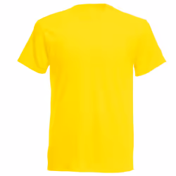 Fruit Of The Loom Mens Screen Stars Original Full Cut Short Sleeve T-Shirt - 2XL, Yellow