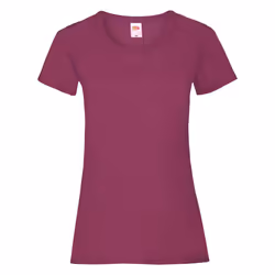 Fruit Of The Loom Ladies/Womens Lady-Fit Valueweight Short Sleeve T-Shirt - 2XL, Burgundy