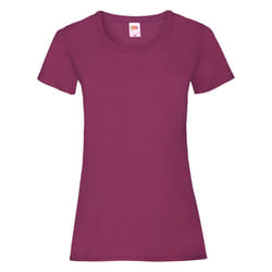 Fruit Of The Loom Ladies/Womens Lady-Fit Valueweight Short Sleeve T-Shirt - 2XL, Burgundy