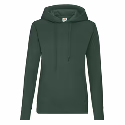 Fruit Of The Loom Ladies Lady Fit Hooded Sweatshirt / Hoodie - XS, Bottle Green
