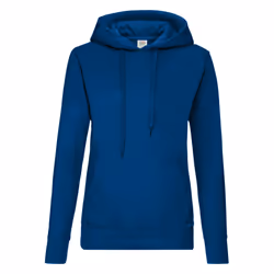 Fruit Of The Loom Ladies Lady Fit Hooded Sweatshirt / Hoodie - M, Navy