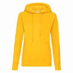 Fruit Of The Loom Ladies Lady Fit Hooded Sweatshirt / Hoodie - S, Sunflower