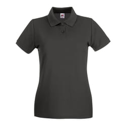 Fruit Of The Loom Ladies Lady-Fit Premium Short Sleeve Polo Shirt - XS, Light Graphite