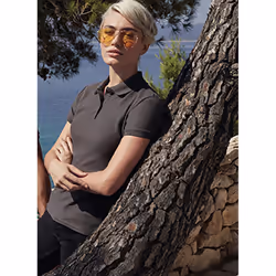 Fruit Of The Loom Ladies Lady-Fit Premium Short Sleeve Polo Shirt - XS, Light Graphite