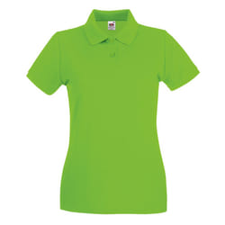 Fruit Of The Loom Ladies Lady-Fit Premium Short Sleeve Polo Shirt - L, Lime