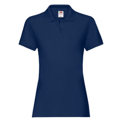 Fruit Of The Loom Ladies Lady-Fit Premium Short Sleeve Polo Shirt - L, Navy