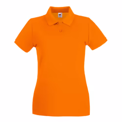 Fruit Of The Loom Ladies Lady-Fit Premium Short Sleeve Polo Shirt - XS, Orange