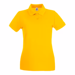 Fruit Of The Loom Ladies Lady-Fit Premium Short Sleeve Polo Shirt - XS, Sunflower