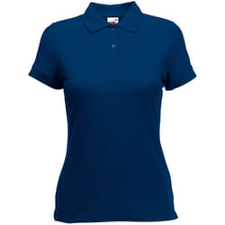 Fruit Of The Loom Womens Lady-Fit 65/35 Short Sleeve Polo Shirt - XS, Navy