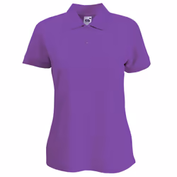 Fruit Of The Loom Womens Lady-Fit 65/35 Short Sleeve Polo Shirt - XS, Purple