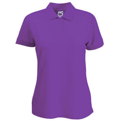 Fruit Of The Loom Womens Lady-Fit 65/35 Short Sleeve Polo Shirt - XS, Purple