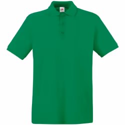 Fruit Of The Loom Premium Mens Short Sleeve Polo Shirt - 3XL, Kelly Green