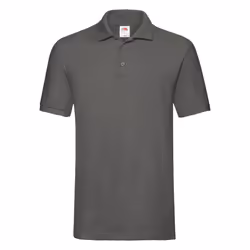Fruit Of The Loom Premium Mens Short Sleeve Polo Shirt - XL, Light Graphite