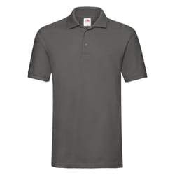 Fruit Of The Loom Premium Mens Short Sleeve Polo Shirt - 2XL, Light Graphite