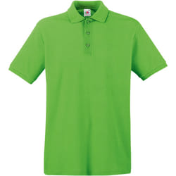 Fruit Of The Loom Premium Mens Short Sleeve Polo Shirt - L, Lime
