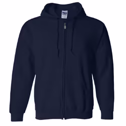 Gildan Heavy Blend Unisex Adult Full Zip Hooded Sweatshirt Top - 5XL, Navy