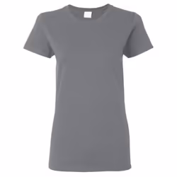 Gildan Ladies/Womens Heavy Cotton Missy Fit Short Sleeve T-Shirt - 2XL, Graphite Heather